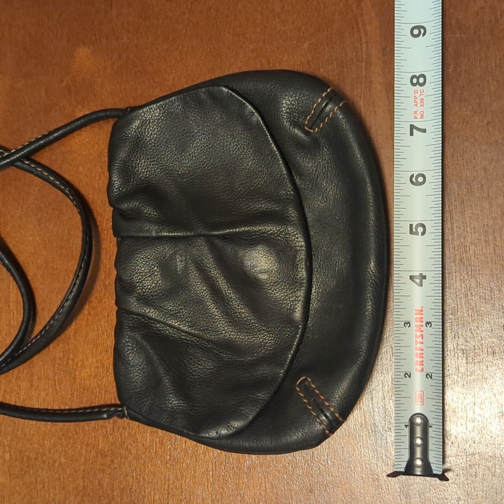 Fossil black leather crossbody bag
